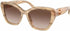 Ralph Lauren The Isabel RL8216U 6106/13 Occhiali da sole da donna - Montatura Oyster marrone, lenti sfumate marroni