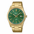 Reloj analógico para hombre Casio MTP-VD03G-3AUDF – Esfera verde, brazalete de acero inoxidable tono dorado