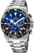 aguar Men's Swiss Quartz Chronograph Watch - Model J861/8, Stainless Steel Case, Blue Dial, Sapphire Crystal