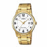 Casio MTP-V002G-7B2UDF Herren Gold-Ton Analog Uhr – Weißes Zifferblatt