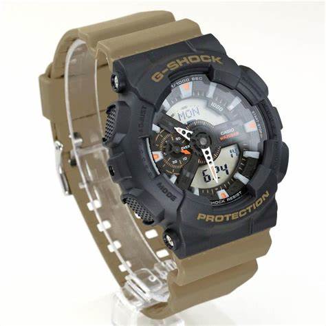 Casio G-Shock GA-110TU-1A5ER Men's Watch - Black and Beige, Analog-Digital