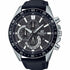 Casio Edifice EFV-620L-1AVUEF Herren-Chronographenuhr mit schwarzem Lederarmband