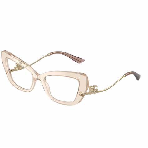 Dolce & Gabbana DG 3391B 3432 Occhiali da vista da donna - Montatura cammello trasparente