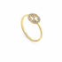 Gucci Interlocking G 18ct Yellow Gold 0.12ct Diamond Ring - Size 6