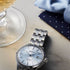 Orologio automatico Seiko Presage SRP841J1 da donna - cassa in acciaio inossidabile da 33,8 mm, quadrante blu ghiaccio con texture, datario