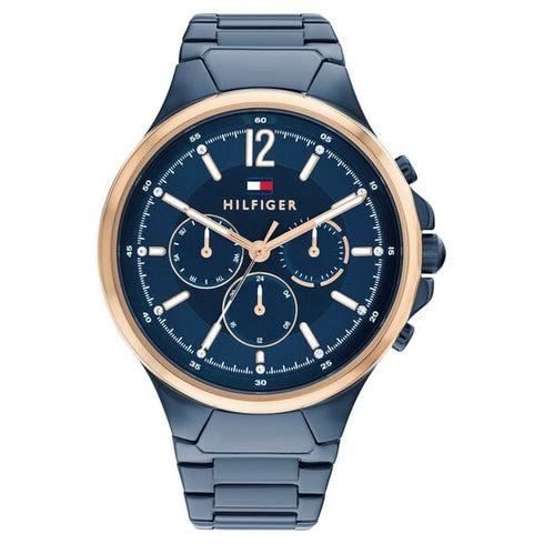 Tommy Hilfiger 1782601 Orologio da donna in acciaio - Quadrante blu, multifunzione