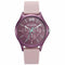 Mark Maddox MC7114-77 Women's Analog Quartz Watch - Burgundy Aluminum Case, Pink Silicone Strap