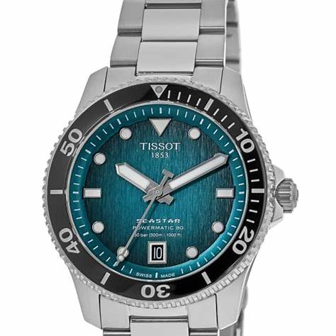 Tissot Seastar 1000 Powermatic 80 T120.807.11.091.00 – 40mm Turquoise Dial, Stainless Steel Bracelet