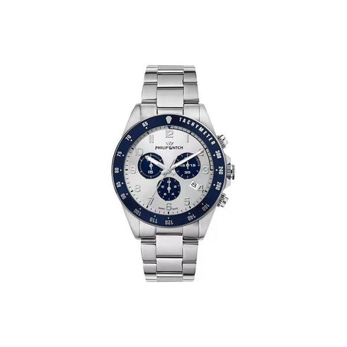Philip Watch Caribe Sport R8273607029 Cronografo da uomo - Acciaio argentato, 42mm