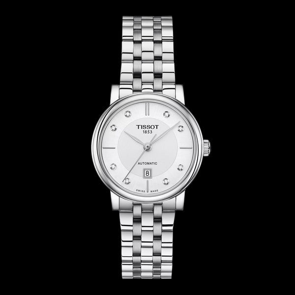 TISSOTTissot Carson Premium Automatic Lady T1222071103600 - 30mm Stainless Steel Watch with Diamond MarkersWATCHESEcecile