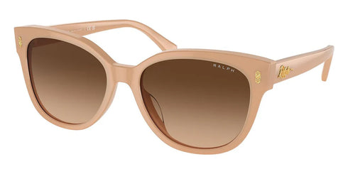 Ralph by Ralph Lauren RA 5305U Women's Sunglasses – Shiny Solid Beige Frame with Brown Gradient Lenses