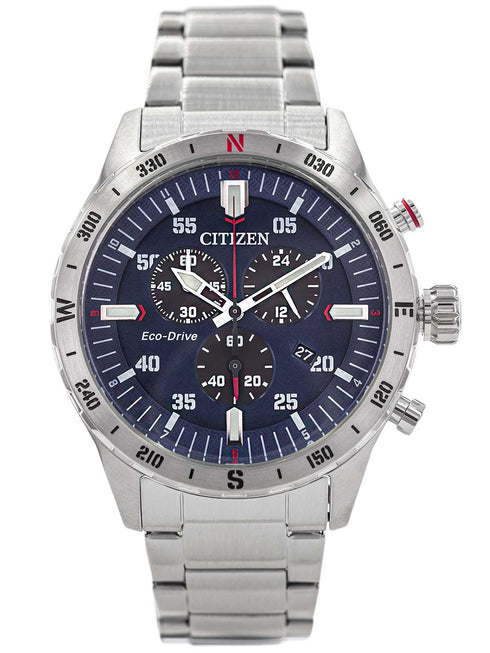 Citizen AT2520-89L Eco-Drive Men's Chronograph Watch - Blue Dial