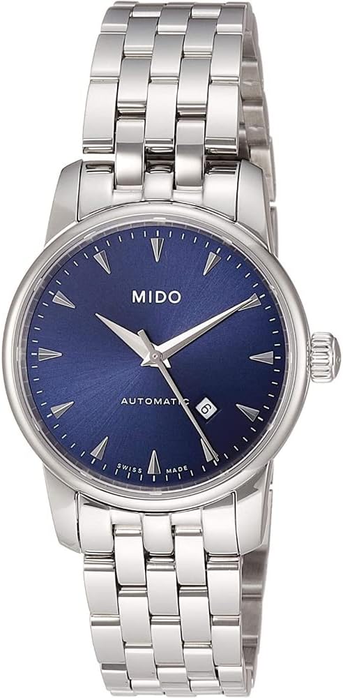 Mido Baroncelli III M7600.4.15.1 Orologio automatico da donna - Quadrante blu notte, bracciale in acciaio inossidabile