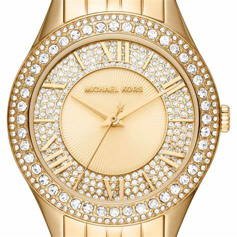 Michael Kors Harlowe MK4709 Women's Watch - Gold-Tone, Crystal-Accented