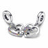 Pandora 792239C01 Puzzle Piece Hearts Splittable Friendship Dangle Charm - Argento 925 con pietre multicolori