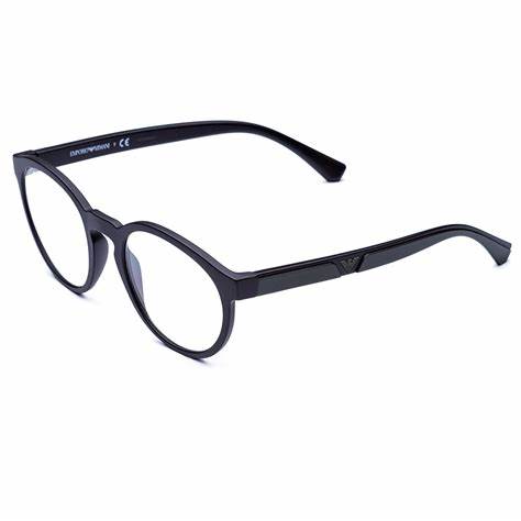 Emporio Armani EA4152 5042/1W 52 Occhiali da vista da uomo con lenti a clip - Montatura nera opaca