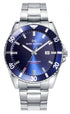 : Mark Maddox HM1013-37 Men's Analog Watch - Stainless Steel Bracelet, Blue Dial