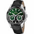 Orologio da uomo Jaguar J958/2 Hybrid Connected - Quadrante verde, cinturino in pelle nera