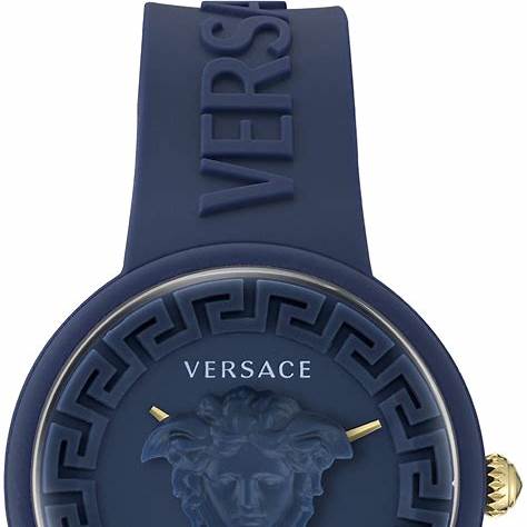 Versace Medusa Pop VE6G00623 Orologio unisex - Cassa in plastica blu, cinturino in silicone blu, 39mm