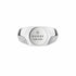 Gucci Trademark Sterling Silber Hexagonales Siegelring - Größe 6