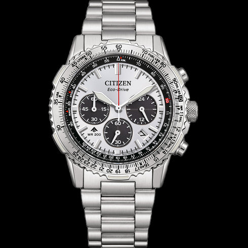 Citizen Promaster CA4660-61A Men's Silver Chronograph Watch – Eco-Drive, 40mm, 200M WR