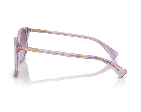 Ralph by Ralph Lauren RA 5293 Women's Sunglasses – Shiny Striped Purple Frame with Gradient Violet Lenses