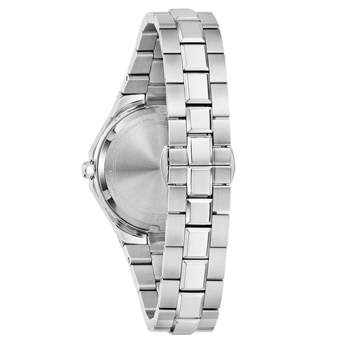 Bulova 96M169 Women's Quartz Watch – Stainless Steel, Blue Dial, Sapphire Crystal