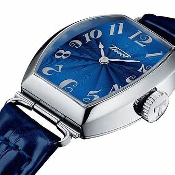 Orologio Tissot Heritage Porto Small Lady Donna - Quadrante blu, cassa in acciaio, cinturino in pelle blu