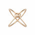 Gucci GG Running 18ct Rose Gold Crisscross Ring - Size 6