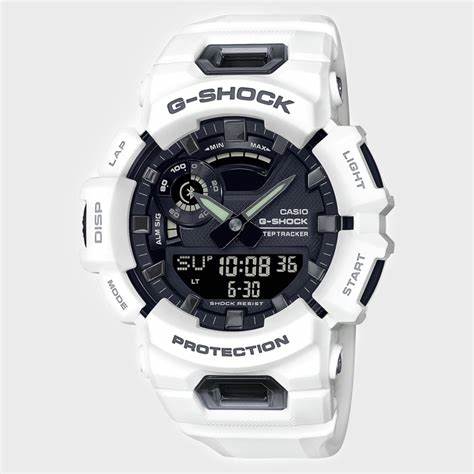 Reloj para hombre Casio G-SHOCK GBA-900-7AER analógico-digital – Correa de resina blanca, Bluetooth, contador de pasos