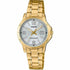 Casio LTP-V004G-7B2UDF Damen Goldfarbene Analoguhr – Silbernes Zifferblatt