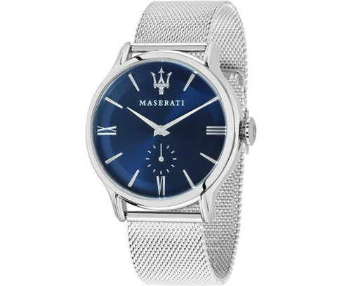 MASERATIMaserati Epoca R8853118017 Men's Watch – 42mm Steel Case, Blue Dial, Mesh BraceletWATCHESEcecile