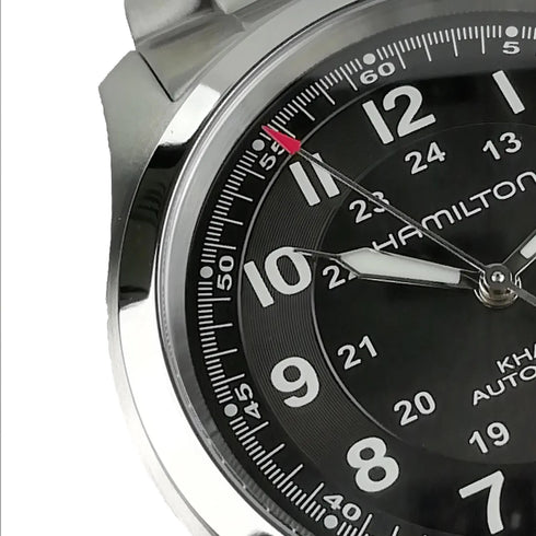 Hamilton Khaki Field Automatic H70455133 - Acciaio inossidabile 38 mm, quadrante nero, bracciale in acciaio inossidabile