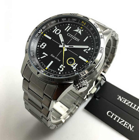 Citizen BM7550-87E Eco-Drive Men's Watch - Black Dial, Stainless Steel Bracelet