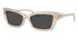 Jimmy Choo JC 5011U Occhiali da sole da donna - 55 mm, montatura beige opalino con lenti grigie