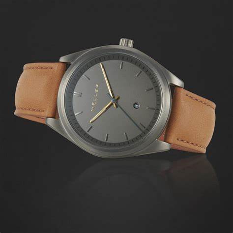 Meller Ekon Nag Camel 6GG-1CAMEL Men's Watch - Grey Dial, Camel Leather Strap