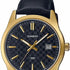 Orologio Casio MTP-VD03GL-1AUDF Uomo - Quadrante nero, cassa in oro, cinturino in pelle nera