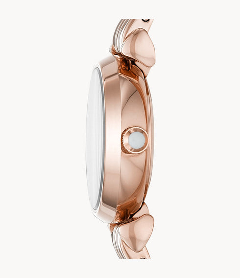 Emporio Armani AR11203 Women’s Gianni T‑Bar Watch – Rose‑Gold, 22 mm