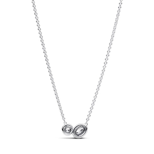 Pandora 393776C01 Embracing Halo Necklace - Sterling Silver, 45cm