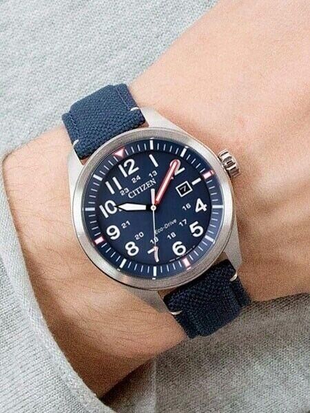 CITIZENCitizen AW5000 - 16L Eco - Drive 43mm Blue Dial Stainless Steel WatchWATCHESEcecile