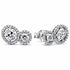 Pandora Embracing Halo Stud Earrings 293774C01 - Sterling Silver, Cubic Zirconia