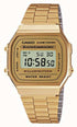 Casio A168WG-9EF Vintage Gold Digital Watch - Stainless Steel Bracelet