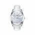 Tissot Couturier Secret Date Women's Watch - Mother-of-Pearl Dial, Stainless Steel Case, White Leather Strap