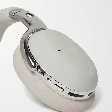 Montblanc MB 01 Cuffie over-ear wireless - Pelle bianca, cancellazione attiva del rumore