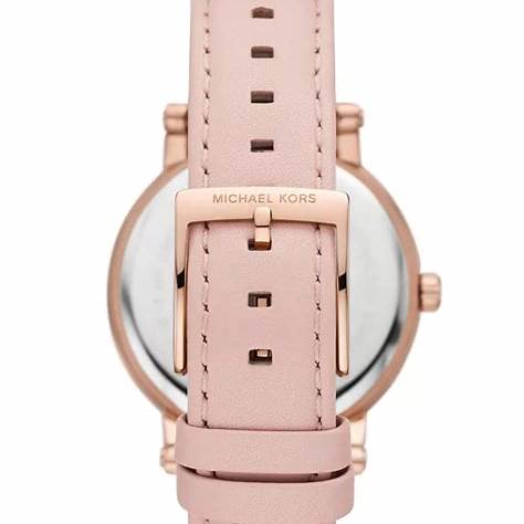 Michael Kors Corey MK2987 Orologio da donna in oro rosa - Cinturino in pelle rosa