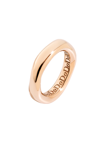 DoDo Essentials Bague irrégulière DAB6004IRREG0009R56 - Or rose 9K, Taille 56