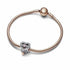 Pandora 782653C01 Charm bicolore traforato Mamma e Cuore - Argento 925 e placcato oro rosa 14k con cabochon rosa