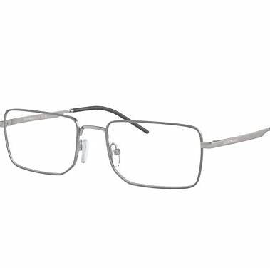 Emporio Armani EA1153 3045 56 Men's Eyeglasses - Matte Silver Frame, Clear Lenses