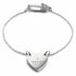 Gucci Trademark Sterling Silver Heart Bracelet - 18cm