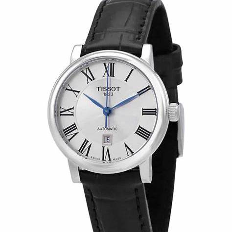 Tissot Carson Premium Automatic Lady T1222071603300 – Silver Dial, Black Leather Strap